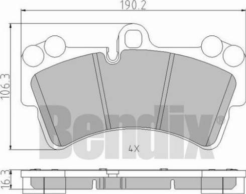 BENDIX 510579 - Kit pastiglie freno, Freno a disco autozon.pro