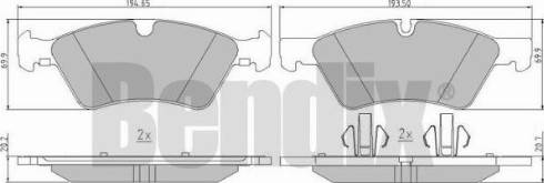 BENDIX 510575 - Kit pastiglie freno, Freno a disco autozon.pro