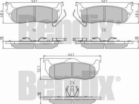 BENDIX 510570 - Kit pastiglie freno, Freno a disco autozon.pro