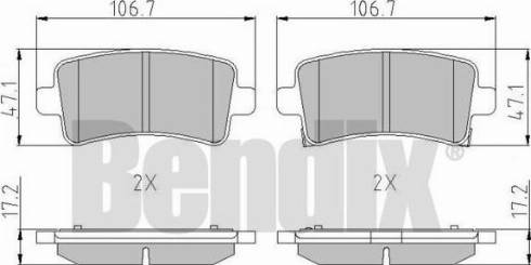 BENDIX 510690 - Kit pastiglie freno, Freno a disco autozon.pro