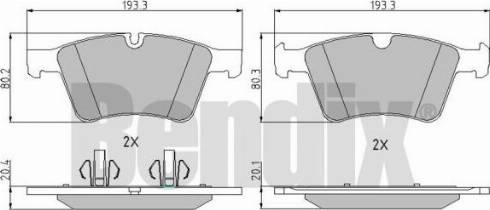 BENDIX 510692 - Kit pastiglie freno, Freno a disco autozon.pro