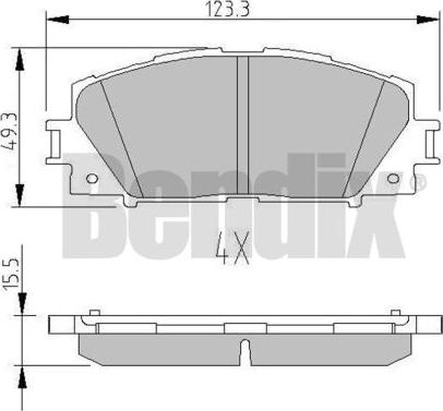 BENDIX 510645 - Kit pastiglie freno, Freno a disco autozon.pro