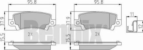 BENDIX 510642 - Kit pastiglie freno, Freno a disco autozon.pro