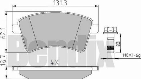 BENDIX 510654 - Kit pastiglie freno, Freno a disco autozon.pro