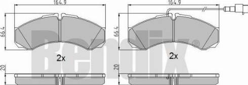 BENDIX 510655 - Kit pastiglie freno, Freno a disco autozon.pro