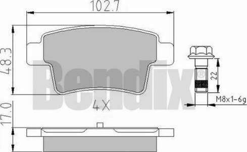 BENDIX 510651 - Kit pastiglie freno, Freno a disco autozon.pro