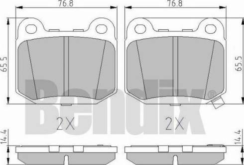 BENDIX 510666 - Kit pastiglie freno, Freno a disco autozon.pro