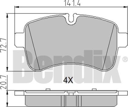 BENDIX 510663 - Kit pastiglie freno, Freno a disco autozon.pro