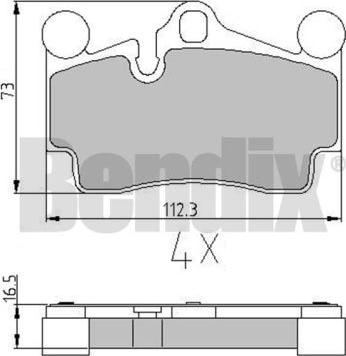 BENDIX 510604 - Kit pastiglie freno, Freno a disco autozon.pro