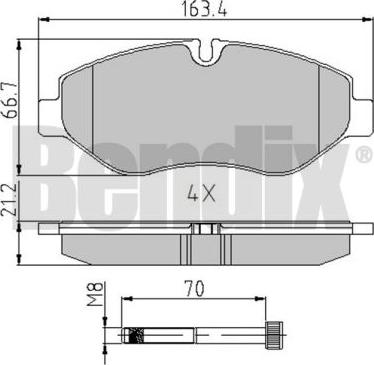 BENDIX 510610 - Kit pastiglie freno, Freno a disco autozon.pro