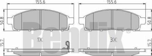 BENDIX 510686 - Kit pastiglie freno, Freno a disco autozon.pro