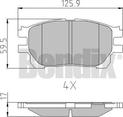 BENDIX 510680 - Kit pastiglie freno, Freno a disco autozon.pro