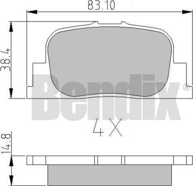 BENDIX 510682 - Kit pastiglie freno, Freno a disco autozon.pro