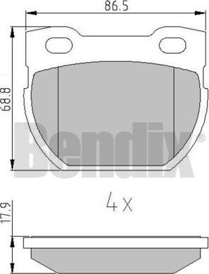 BENDIX 510639 - Kit pastiglie freno, Freno a disco autozon.pro