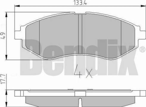 BENDIX 510635 - Kit pastiglie freno, Freno a disco autozon.pro