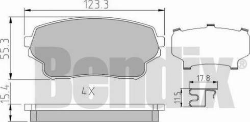 BENDIX 510629 - Kit pastiglie freno, Freno a disco autozon.pro