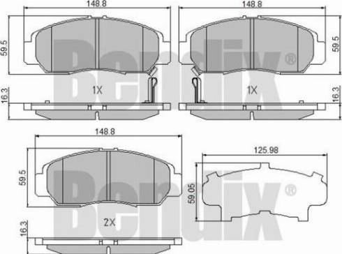 BENDIX 510625 - Kit pastiglie freno, Freno a disco autozon.pro