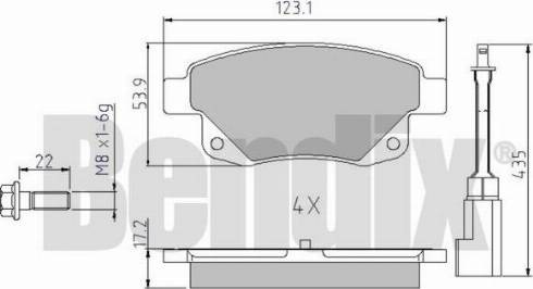 BENDIX 510620 - Kit pastiglie freno, Freno a disco autozon.pro