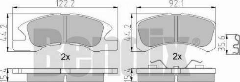 BENDIX 510628 - Kit pastiglie freno, Freno a disco autozon.pro