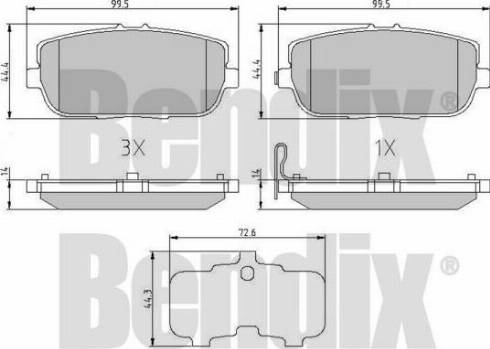 BENDIX 510627 - Kit pastiglie freno, Freno a disco autozon.pro