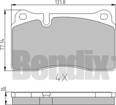 BENDIX 510671 - Kit pastiglie freno, Freno a disco autozon.pro