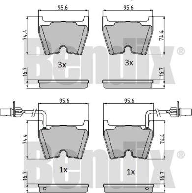 BENDIX 510673 - Kit pastiglie freno, Freno a disco autozon.pro