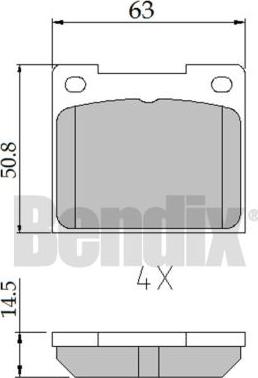 BENDIX 510097 - Kit pastiglie freno, Freno a disco autozon.pro