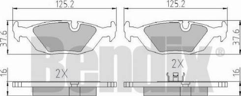 BENDIX 510046 - Kit pastiglie freno, Freno a disco autozon.pro