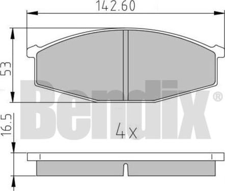 BENDIX 510055 - Kit pastiglie freno, Freno a disco autozon.pro