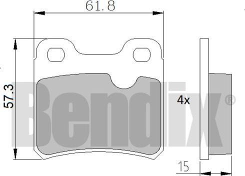 BENDIX 510065 - Kit pastiglie freno, Freno a disco autozon.pro