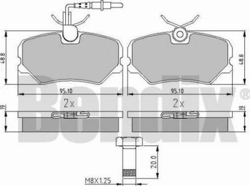 BENDIX 510060 - Kit pastiglie freno, Freno a disco autozon.pro