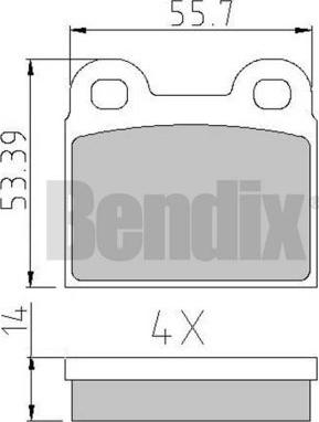 BENDIX 510007 - Kit pastiglie freno, Freno a disco autozon.pro