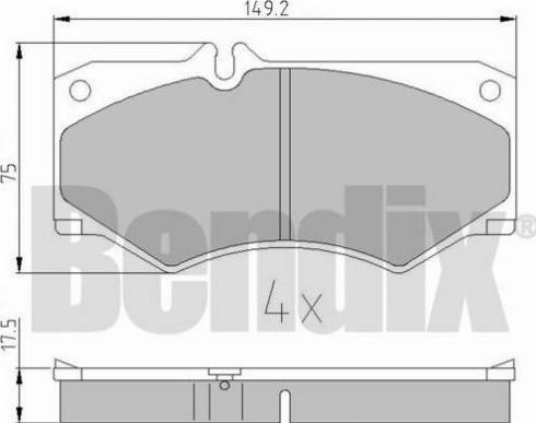 BENDIX 510015 - Kit pastiglie freno, Freno a disco autozon.pro