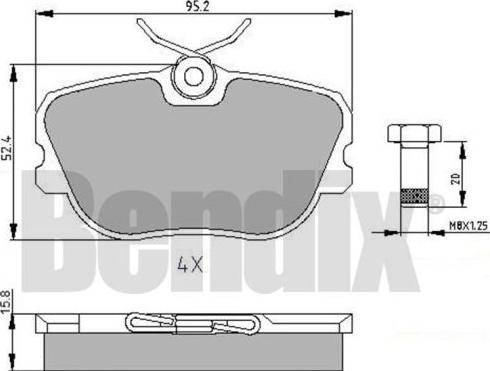 BENDIX 510012 - Kit pastiglie freno, Freno a disco autozon.pro