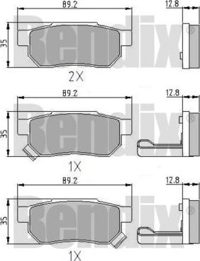 BENDIX 510084 - Kit pastiglie freno, Freno a disco autozon.pro