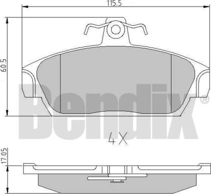 BENDIX 510085 - Kit pastiglie freno, Freno a disco autozon.pro