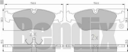 BENDIX 510088 - Kit pastiglie freno, Freno a disco autozon.pro