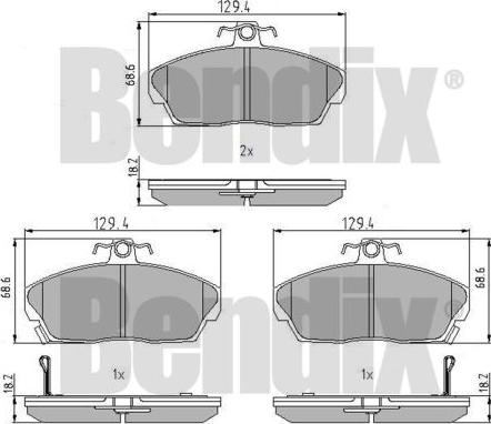 BENDIX 510083 - Kit pastiglie freno, Freno a disco autozon.pro