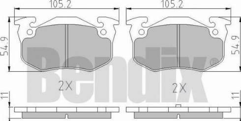 BENDIX 510036 - Kit pastiglie freno, Freno a disco autozon.pro