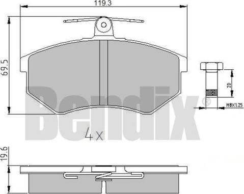 BENDIX 510030 - Kit pastiglie freno, Freno a disco autozon.pro