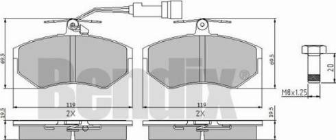 BENDIX 510031 - Kit pastiglie freno, Freno a disco autozon.pro