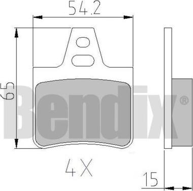 BENDIX 510076 - Kit pastiglie freno, Freno a disco autozon.pro