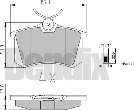 BENDIX 510070 - Kit pastiglie freno, Freno a disco autozon.pro