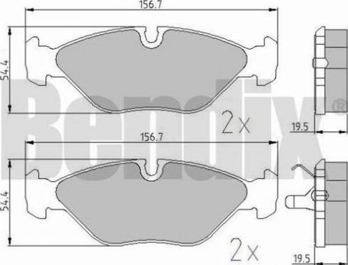 BENDIX 510073 - Kit pastiglie freno, Freno a disco autozon.pro