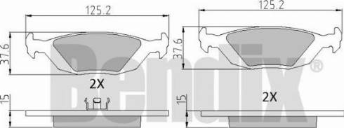 BENDIX 510077 - Kit pastiglie freno, Freno a disco autozon.pro