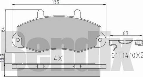 BENDIX 510198 - Kit pastiglie freno, Freno a disco autozon.pro