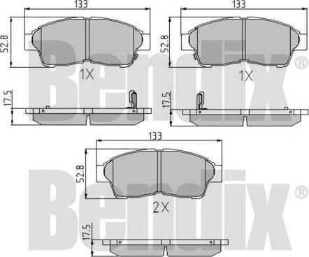 BENDIX 510145 - Kit pastiglie freno, Freno a disco autozon.pro