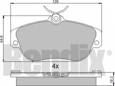 BENDIX 510146 - Kit pastiglie freno, Freno a disco autozon.pro