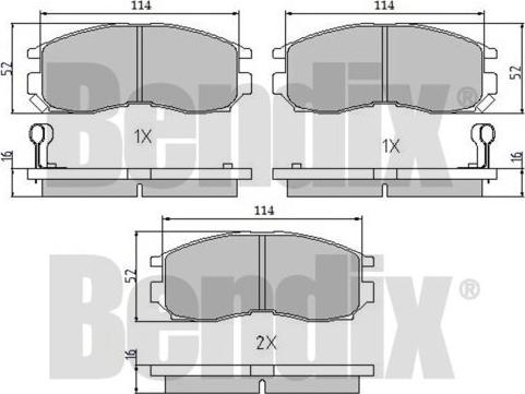 BENDIX 510141 - Kit pastiglie freno, Freno a disco autozon.pro