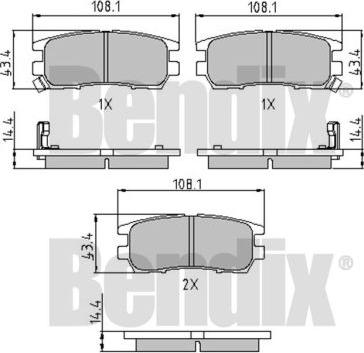 BENDIX 510147 - Kit pastiglie freno, Freno a disco autozon.pro